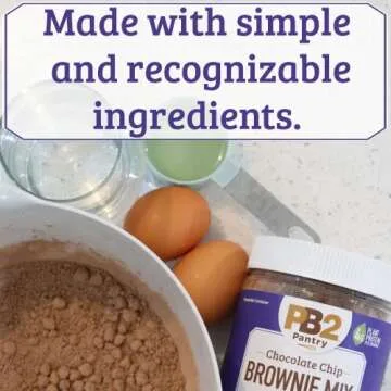 PB2 Pantry Vegan Chocolate Brownies - 120 Calories Each