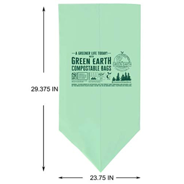 Green Earth Compostable Trash Bags, 13 Gallon, 50 Count