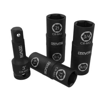 LEXIVON Impact Socket Set for All Lug Nut Sizes