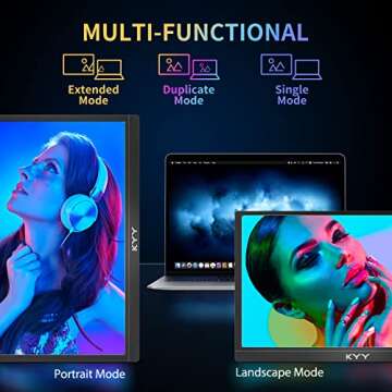 KYY 4K Portable 15.6'' Monitor with 100% Adobe RGB