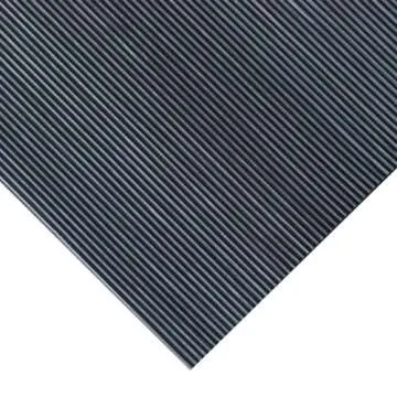 Rubber-Cal Fine Rib Corrugated Rubber Runners - Durable 4ft Non-Slip Rubber Matting