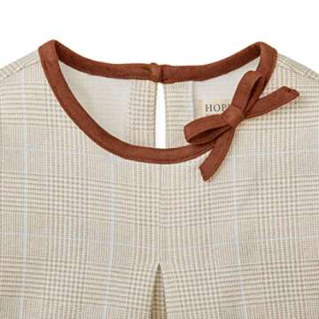 Hope & Henry Girls' Short Sleeve Ponte A-Line Dress