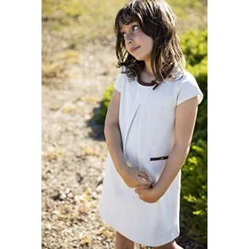 Hope & Henry Girls' Short Sleeve Ponte A-Line Dress