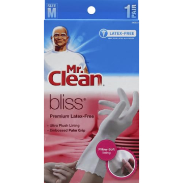 Mr. Clean Bliss Premium Latex-Free Cleaning Gloves 1-Pair