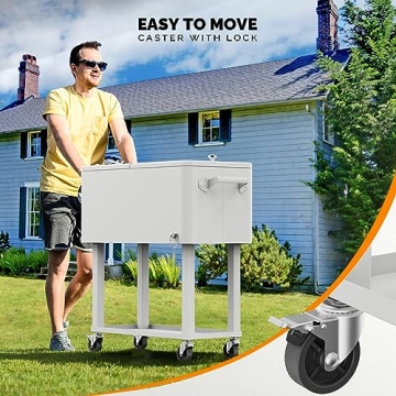 VINGLI 80 Quart Rolling Ice Chest Ideal for Events and Gatherings
