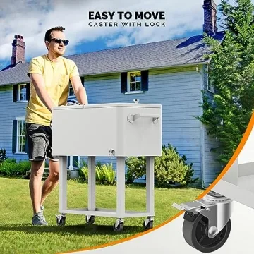 VINGLI 80 Quart Rolling Ice Chest Ideal for Events and Gatherings
