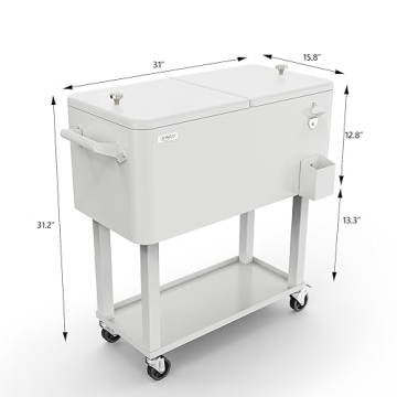 VINGLI 80 Quart Rolling Ice Chest Ideal for Events and Gatherings