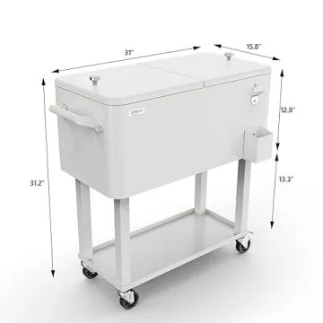VINGLI 80 Quart Rolling Ice Chest Ideal for Events and Gatherings