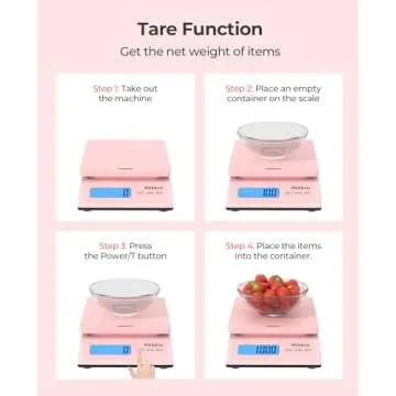 MUNBYN Shipping Scale, Accurate 66lb/0.1oz Postal Scale with Sweet Pink Style, Hold/Tear/PCS Function, Auto-Off, Battery & AC Adapter, Back-Lit LCD Display, Digital Scale for Packages and Food