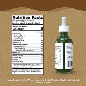 SweetLeaf Stevia Liquid Sweet Drops - Chocolate Flavored Drops, Stevia Liquid Sweetener, Zero-Calori...