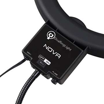 Diva Ring Light Nova 18" Fluorescent High Power Brightness Photo/Video Ring Light w/ 6' Light Stand for Video, Photo, YouTube, Stream, Beauty