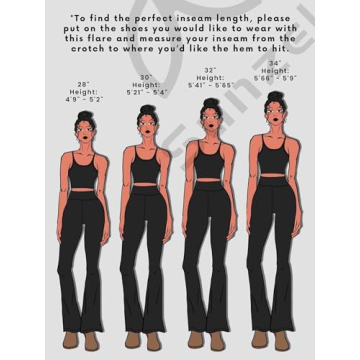 Sunzel Flare Leggings, Crossover Yoga Pants with Tummy Control, High Waisted and Wide Leg, No Front ...