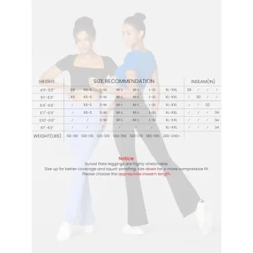 Sunzel Flare Leggings with Crossover Tummy Control