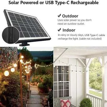 SUNTHIN Solar String Lights - 100ft LED Outdoor Lights