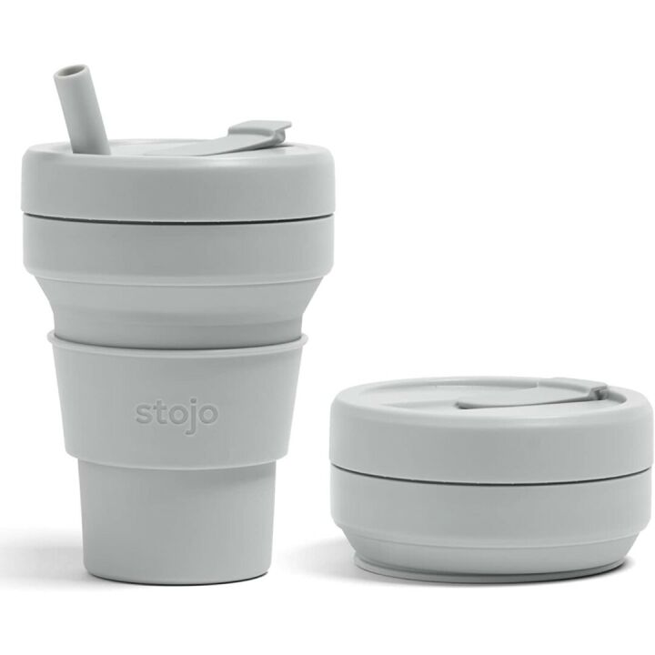 STOJO Titan Collapsible Travel Cup - 24oz Gray