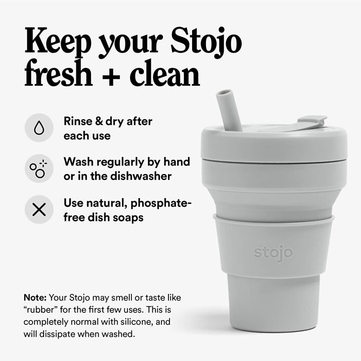 STOJO Titan Collapsible Travel Cup - 24oz Gray