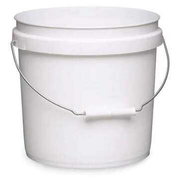 Terra Products Co. White Pails and Lids - Heavy Duty Buckets for Storage - Economical, Durable and E...