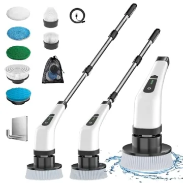 MGLSDeet Electric Spin Scrubber Rechargeable Cleaning Brush with Multiple Brush Heads and Cordless F...