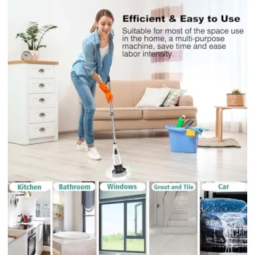 MGLSDeet Electric Spin Scrubber with 7 Brush Heads for Efficient Cleaning