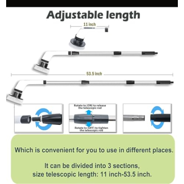 MGLSDeet Electric Spin Scrubber with 7 Brush Heads for Efficient Cleaning