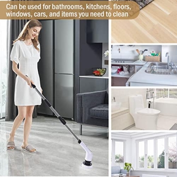 MGLSDeet Electric Spin Scrubber with 7 Brush Heads for Efficient Cleaning