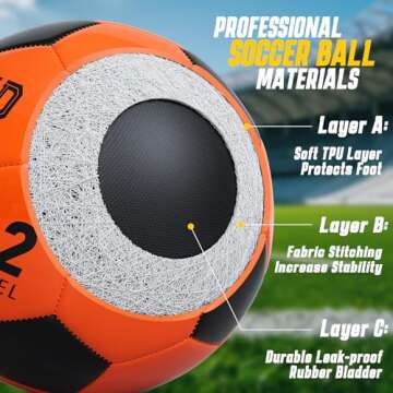 Funvip Light Up LED Soccer Ball - Ultimate Rechargeable Glow-in-the-Dark Soccer Fun