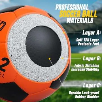 Funvip Light Up LED Soccer Ball - Ultimate Rechargeable Glow-in-the-Dark Soccer Fun