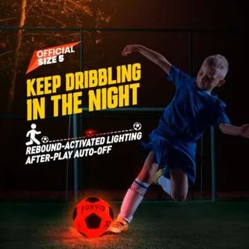 Rechargeable Glow in the Dark Soccer Ball for Kids