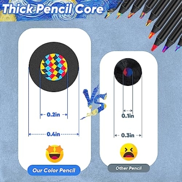 Vibrant 12-Color Rainbow Pencils for Kids and Teens