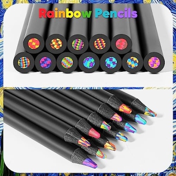 Vibrant 12-Color Rainbow Pencils for Kids and Teens