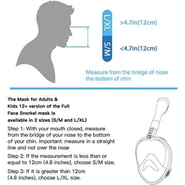 Jwintee Full Face Snorkel Mask with Panoramic View