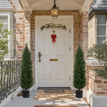 Elegant 4FT Artificial Cedar Trees Indoor Outdoor Decor