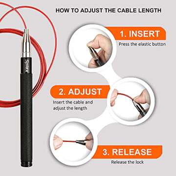 Adjustable Jump Rope for Cardio and Fitness Training