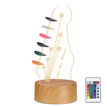 Light Up Guitar Pick Holder - 16 Colors Display for Musicians