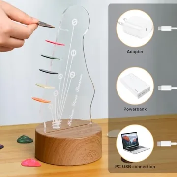 Colorful Light Up Guitar Pick Holder Display Rack