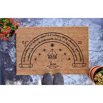 Speak Friend And Enter V3 - Lord of the Rings - Personalized Doormat - Wedding Gift - Housewarming G...