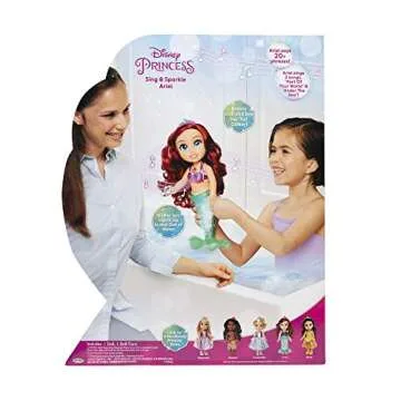 Disney Princess Ariel Doll Sing & Sparkle - Light-up with 2 Songs & Over 20 Phrases! 14 Inches Tall