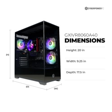 CyberPowerPC Gamer Xtreme VR Gaming PC, Intel Core i5-13400F 2.5GHz, GeForce RTX 5060 8GB, 16GB DDR5, 1TB PCIe 4.0 SSD, WiFi Ready & Windows 11 Home (GXiVR8060A40)