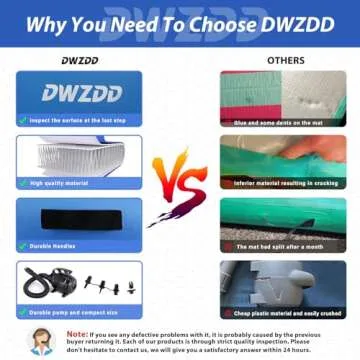 Dwzdd 10ft Air Gymnastics Mat for Training & Fun