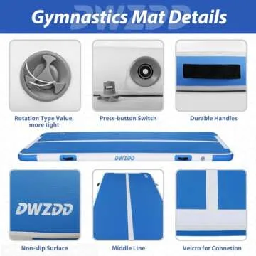 Dwzdd 10ft Air Gymnastics Mat for Training & Fun