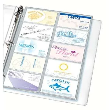 Avery Clear Business Card Organizer Pages for 3 Ring Binders, Pack of 10, Holds 200 Cards Total (76009)