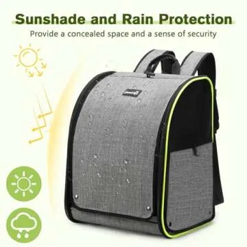 Pecute Bird Carrier Backpack, Parrots Bird Backpack with Visible Window, Adjustable Height Standing ...