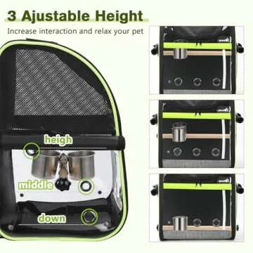 Pecute Bird Carrier Backpack for Comfortable Travel