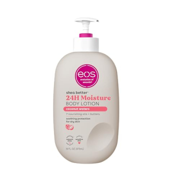 eos Shea Better Body Lotion with Coconut Waters - 24-Hour Moisture, Vegan, Non-Greasy, 16 fl oz