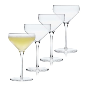 Libbey Signature Coupe Glasses Set of 4 - Elegant Cocktail Glassware for All Occasions