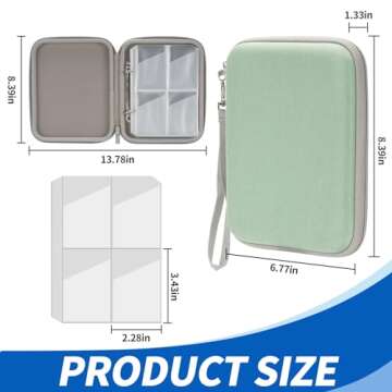 Jeachan Card Case - Portable 80 Pocket Card Holder