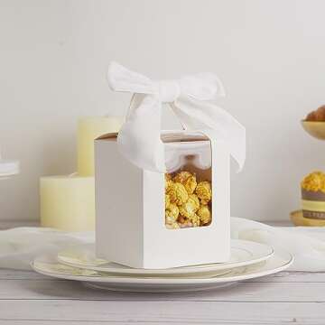 AIMUDI White Velvet Bows 4.5" White Christmas Bows for Tree Premade White Bows for Wreaths Twist Tie Bows for Gift Wrapping, Festive Winter Decor, Tree Garland, Swag, Wedding Decor - 12 PCs