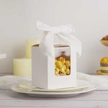 AIMUDI White Velvet Bows 4.5" White Christmas Bows for Tree Premade White Bows for Wreaths Twist Tie Bows for Gift Wrapping, Festive Winter Decor, Tree Garland, Swag, Wedding Decor - 12 PCs