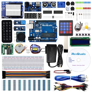 REXQualis Super Starter Kit Based on Arduino UNO R3 with Tutorial and Controller Board Compatible wi...