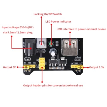 REXQualis Arduino Starter Kit with LCD and Power Adapter